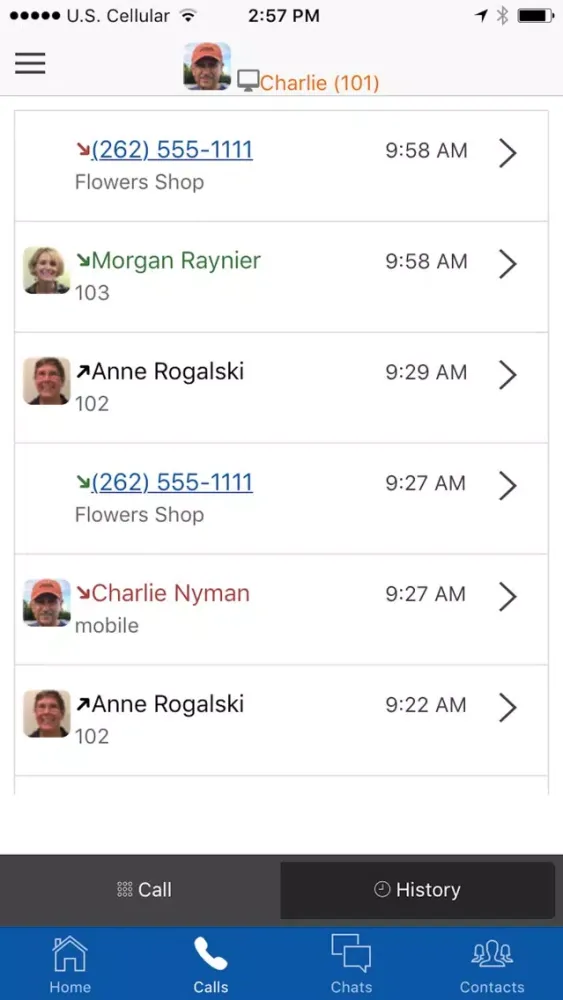 Zrzuty ekranu UC Suite Mobile