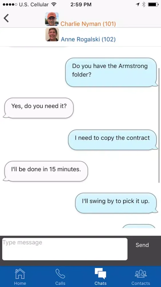 Zrzuty ekranu UC Suite Mobile