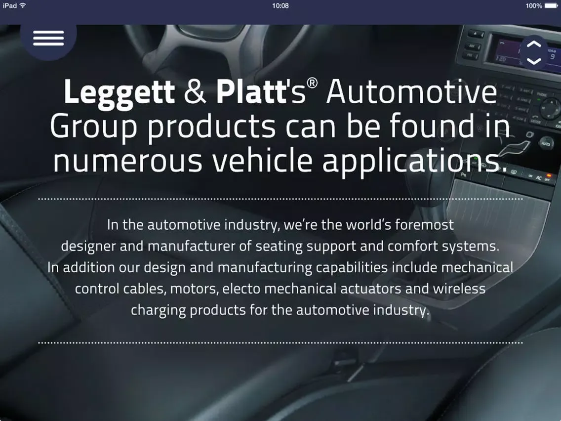 Скриншоты Leggett and Platt Automotive HD iPad 