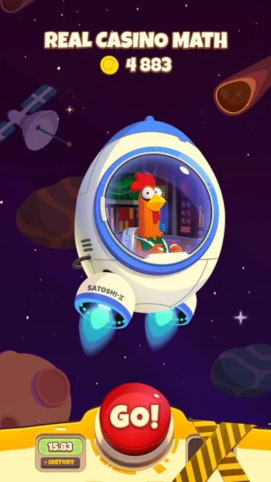 Tangkapan skrin Chicken or Crash! Win Bitcoin.