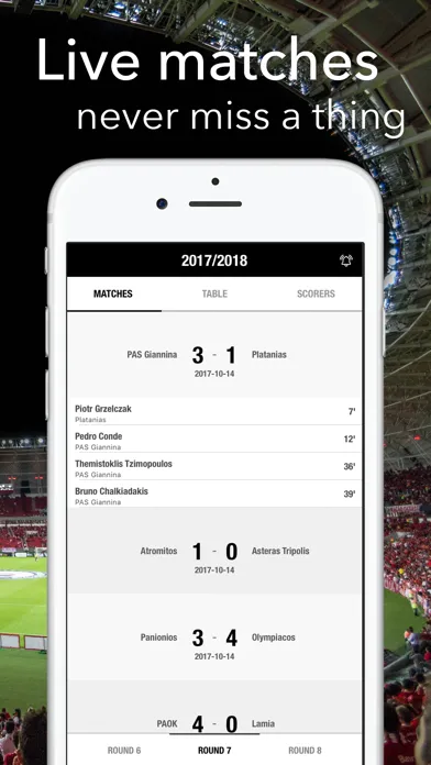 Capturas de tela do Live Results - Super League