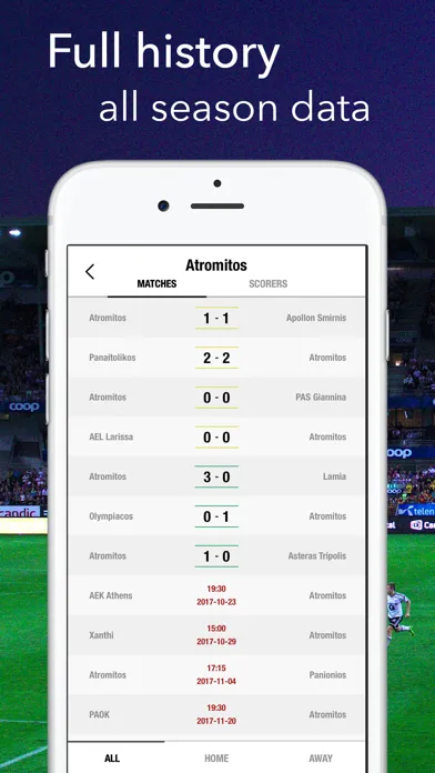 Capturas de tela do Live Results - Super League