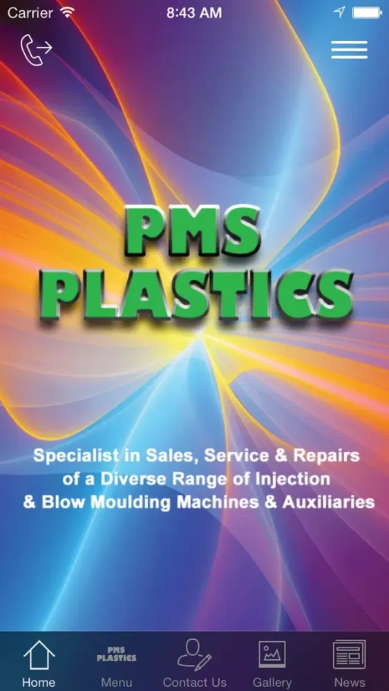 Capturas de tela do PMS Plastics