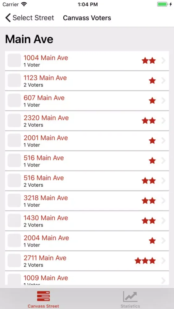 Red Shift Canvassing App Screenshots