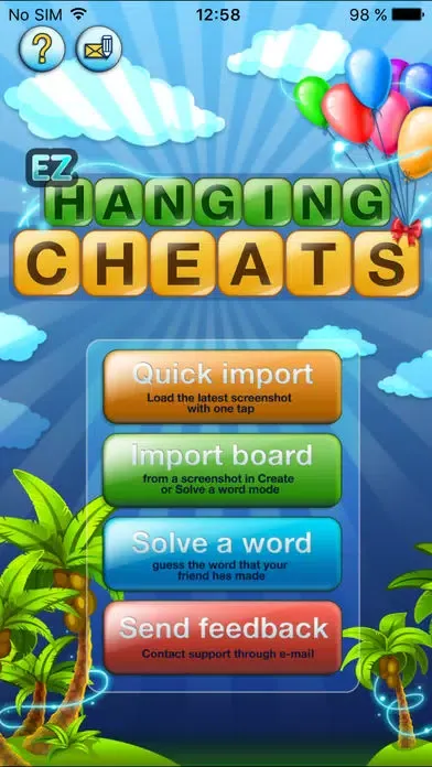 Capturas de tela do Hanging with EZ Cheats