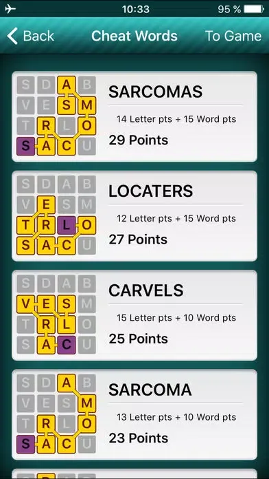 EZ Words Finder - cheat for Word Streak game应用截图