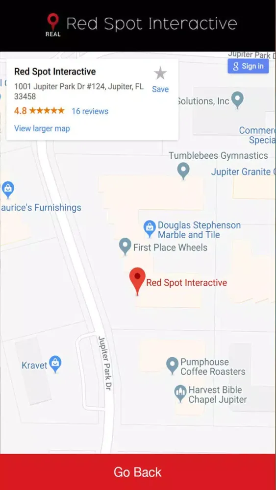 Tangkapan layar Red Spot Loyalty App