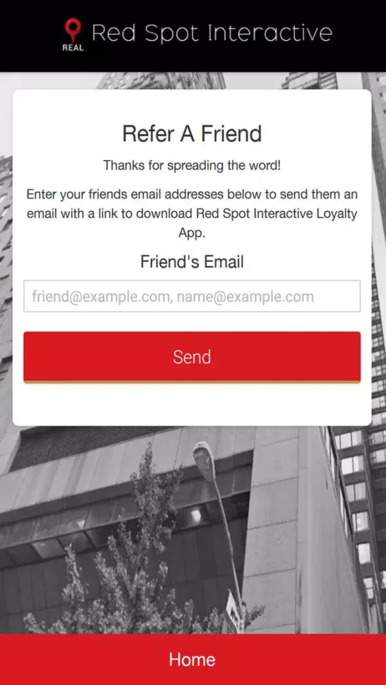 Tangkapan layar Red Spot Loyalty App