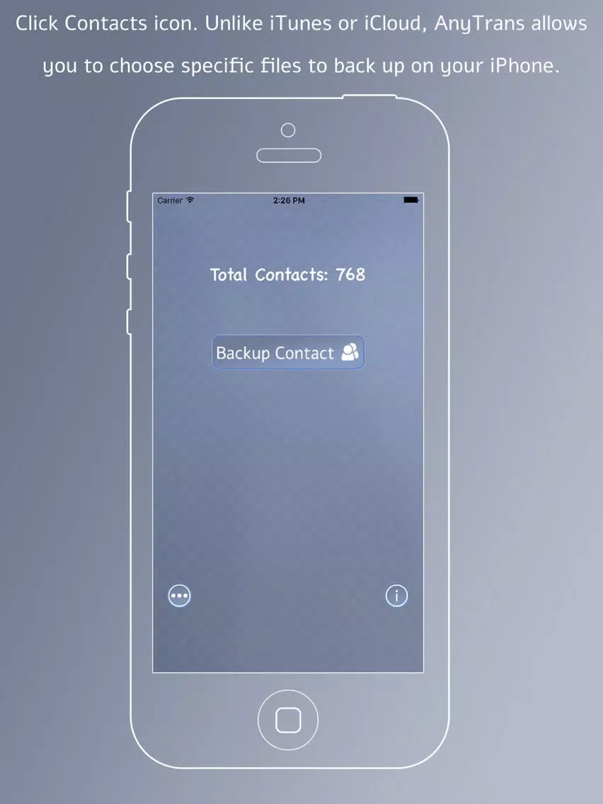 Contact Backup : Secure your contact List iPad  Screenshots