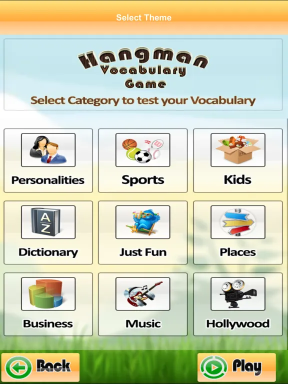 Hangman Vocabulary Game iPad 应用截图