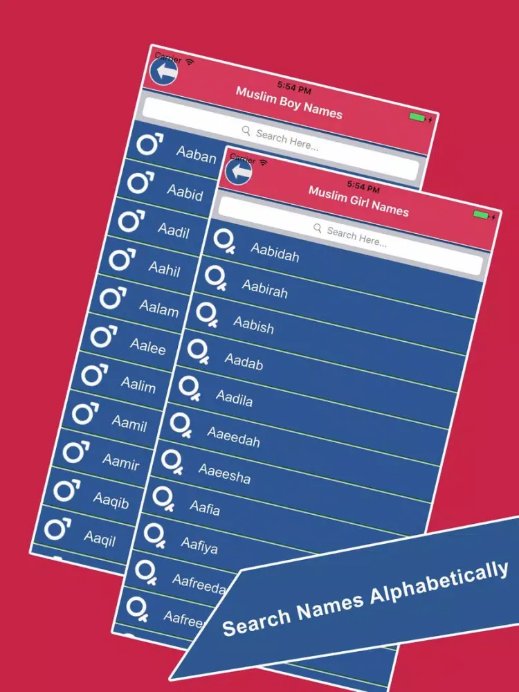 Ảnh chụp màn hình của Muslim Baby Names Collection And Meaning Pro iPad 