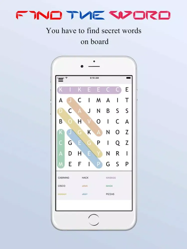 Capturas de tela do Word Swipe -Word Search Puzzle iPad 