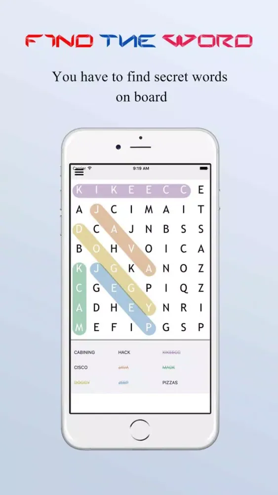 Capturas de tela do Word Swipe -Word Search Puzzle