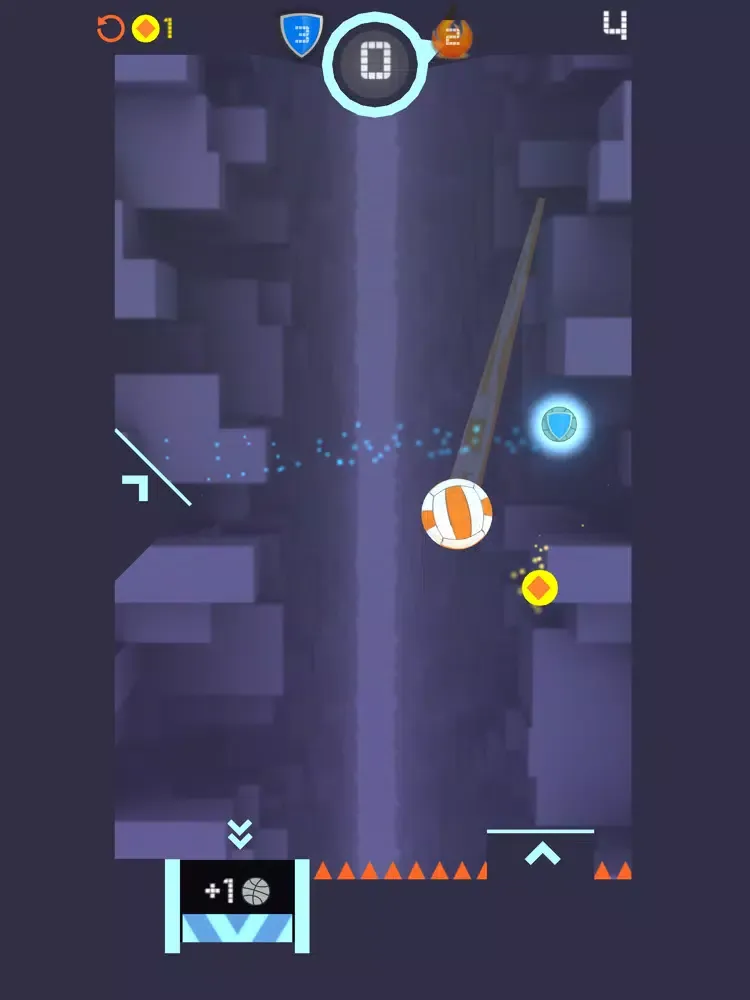 Tangkapan skrin Ball Fall - Swing and Drop iPad 