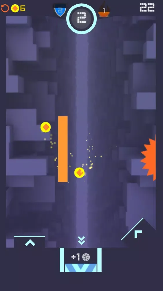 Tangkapan skrin Ball Fall - Swing and Drop