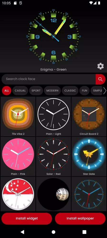 Analog Clock Widget Collection Screenshots