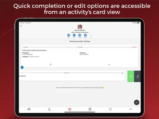 Redtail CRM iPad  स्क्रीनशॉट
