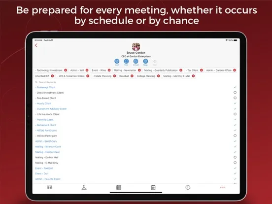 Redtail CRM iPad  स्क्रीनशॉट