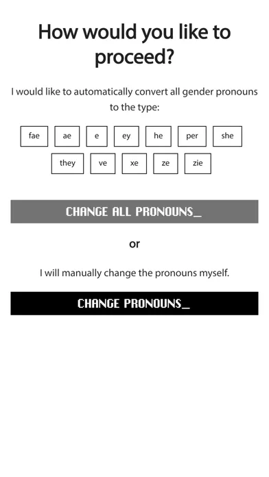 Capturas de pantalla de The Right Pronoun