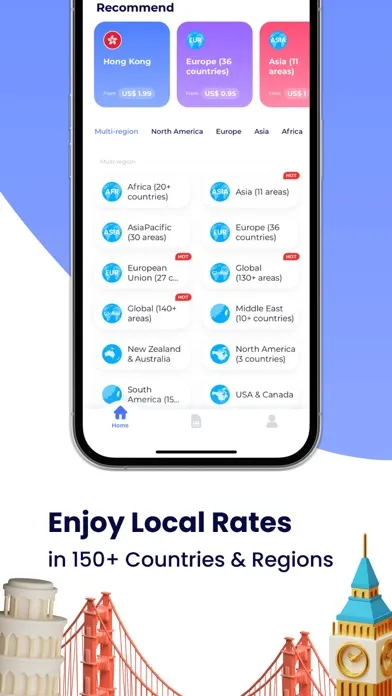Tangkapan layar RedteaGO: eSIM Travel Internet