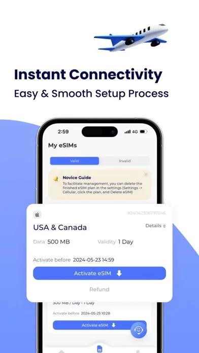 Tangkapan layar RedteaGO: eSIM Travel Internet