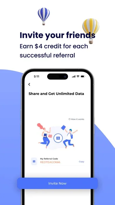 Tangkapan layar RedteaGO: eSIM Travel Internet