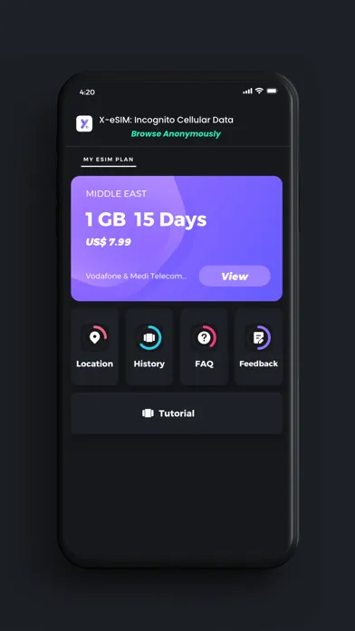 Tangkapan skrin QR SIM