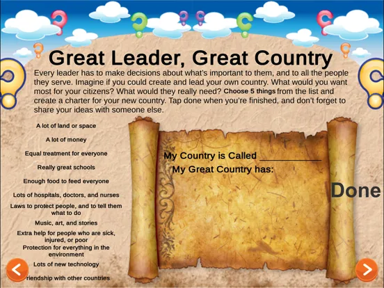 Tangkapan layar ThinkAboutIt Politics iPad 