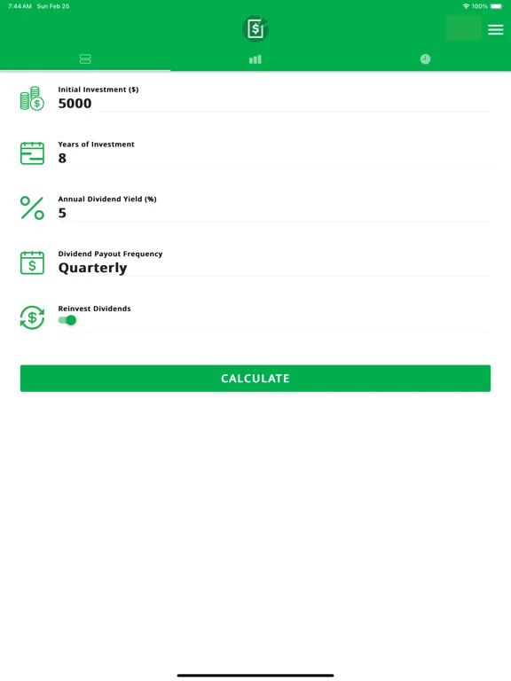 Dividend Calculator - DiviCalc iPad  سکرین شاٹس
