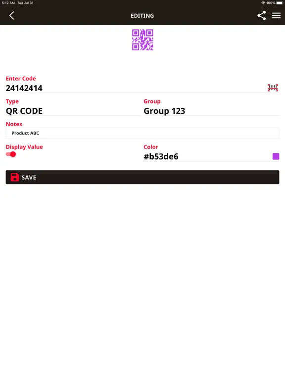 QR Code & Barcode - Narvi iPad  Screenshots