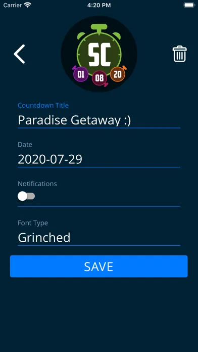 Event Countdown Tracker سکرین شاٹس