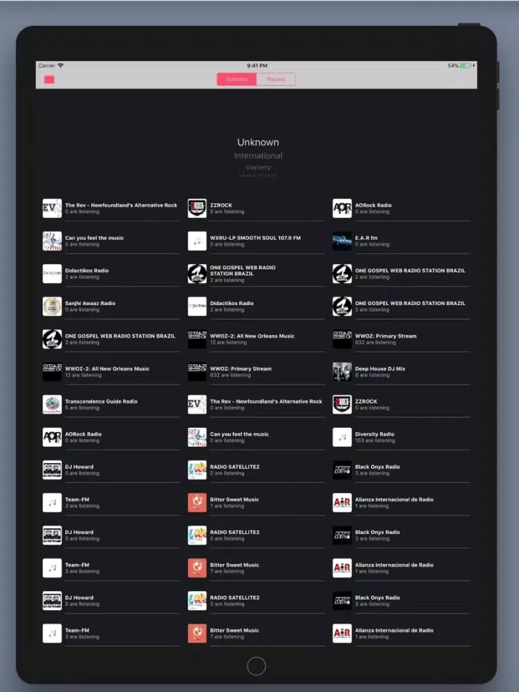 iMusic & Radio iPad  スクリーンショット