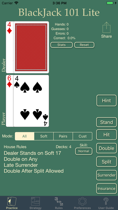Blackjack 101 - Play Perfect スクリーンショット