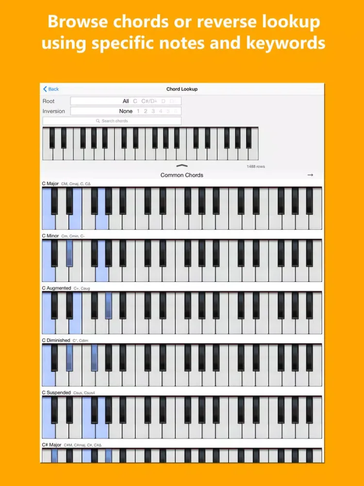 Zrzuty ekranu Piano Chords and Scales Friend iPad 