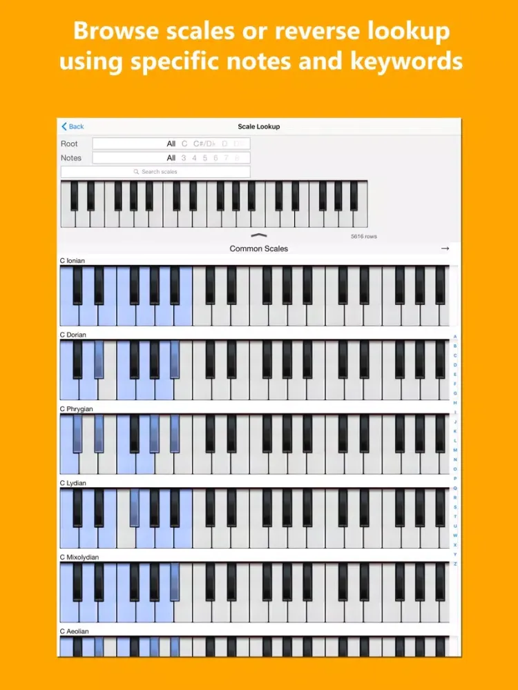 Zrzuty ekranu Piano Chords and Scales Friend iPad 