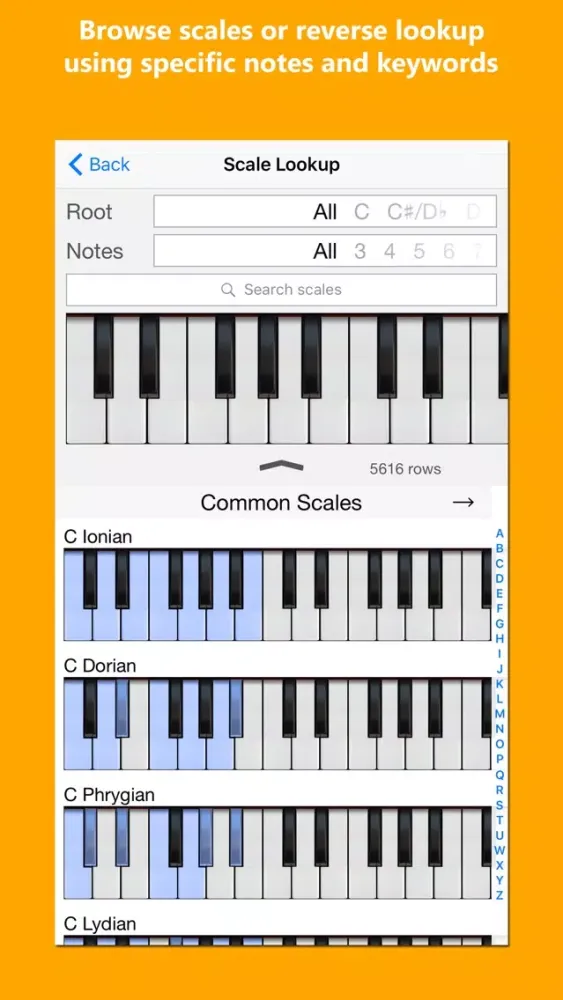 Zrzuty ekranu Piano Chords and Scales Friend