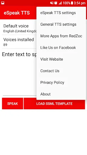eSpeak NG Text-to-Speech Screenshots
