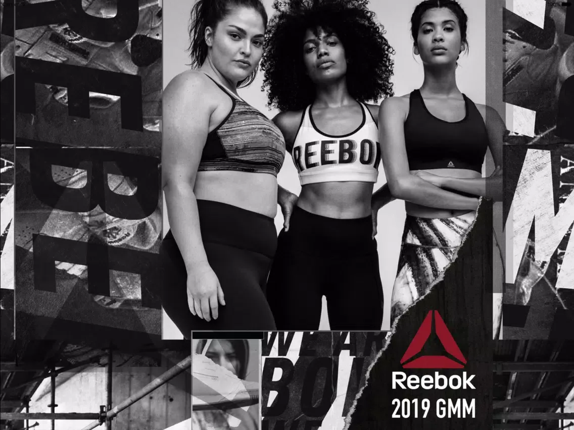 Tangkapan skrin Reebok Events iPad 