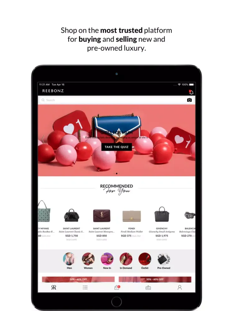 Captures d'écran de REEBONZ - Your World of Luxury iPad 