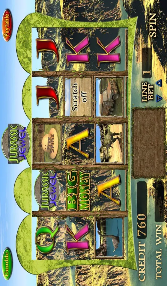 JURASSIC JEWEL SLOT MACHINE سکرین شاٹس