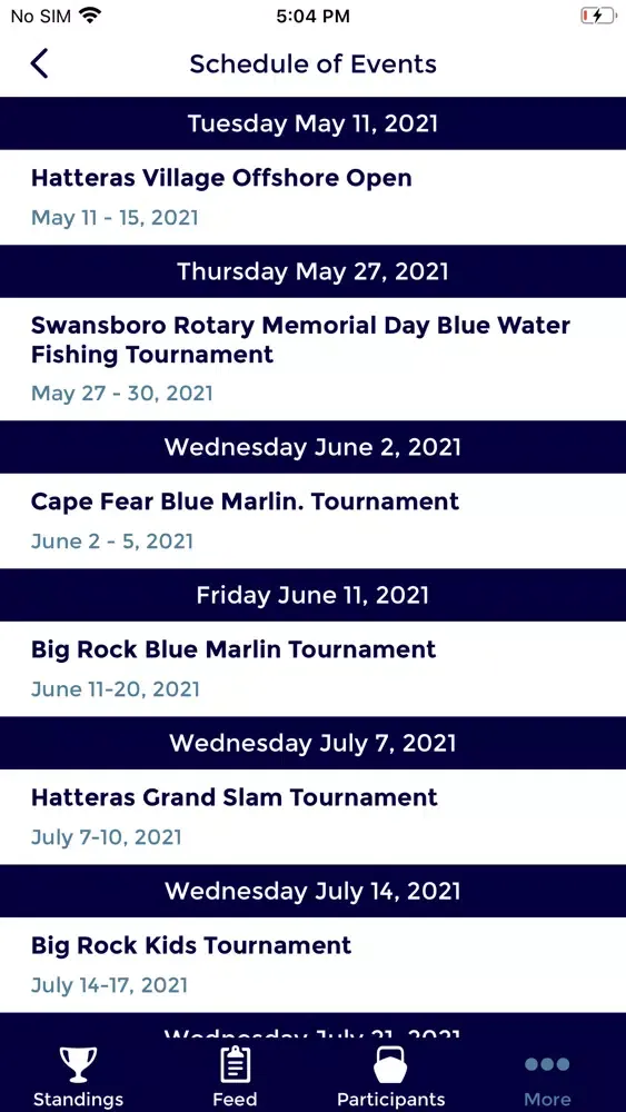 North Carolina Billfish Series Screenshots