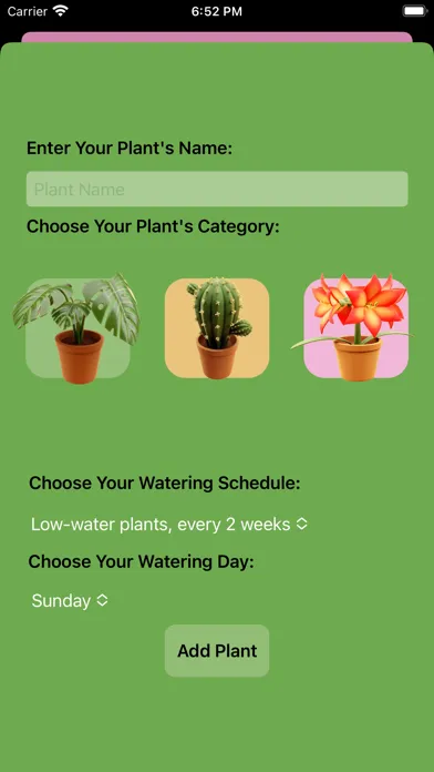 Zrzuty ekranu MyGarden - Watering Schedule