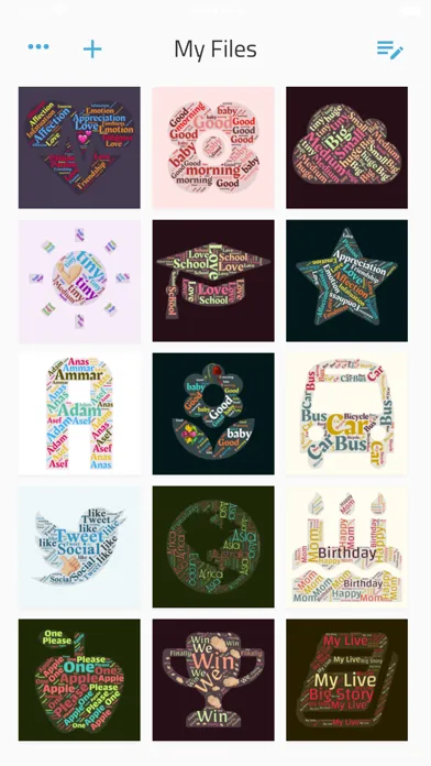 Zrzuty ekranu Reesha - Word Cloud Generator
