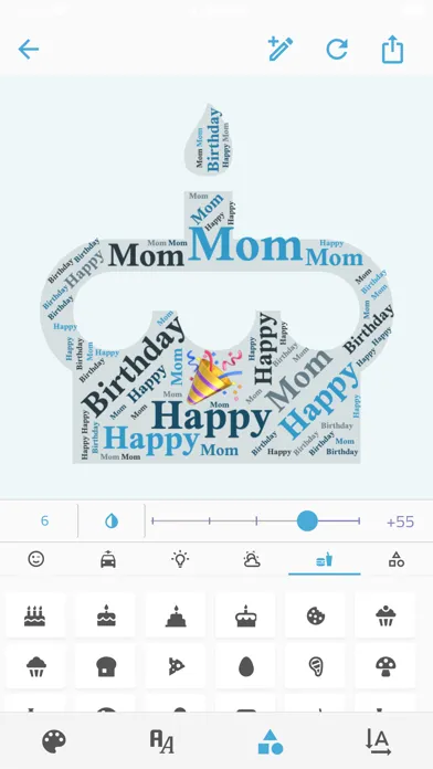 Zrzuty ekranu Reesha - Word Cloud Generator