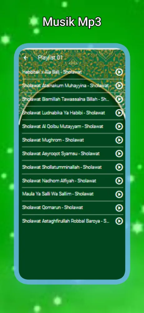 Ảnh chụp màn hình của Sholawat Populer Mp3