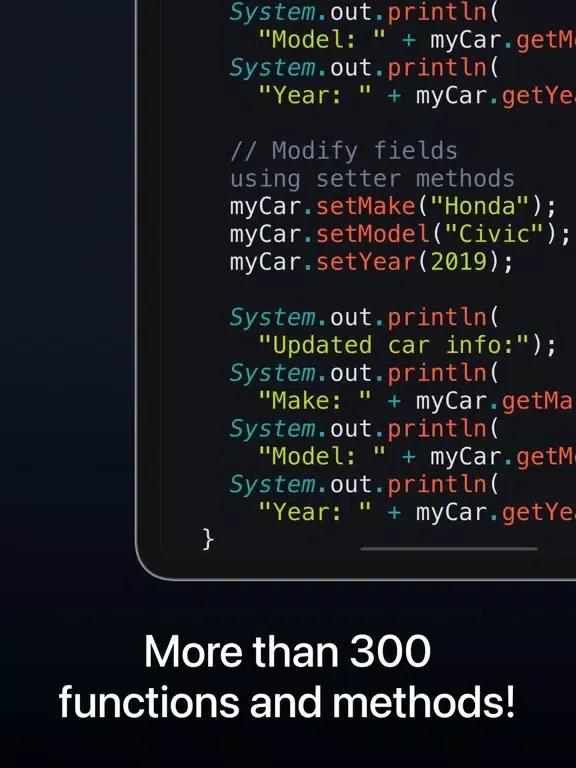 Screenshot di Java Snippets iPad