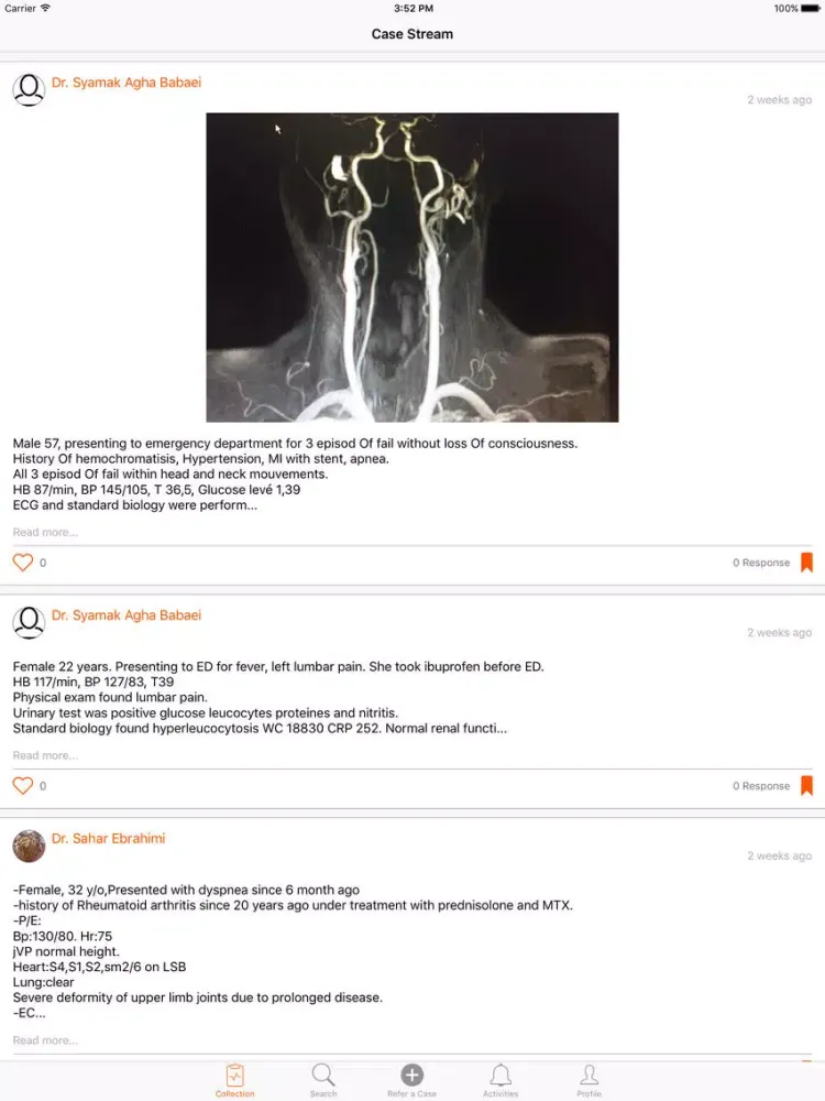 Referim | share a case, collaborate and promote your expertise iPad  스크린샷