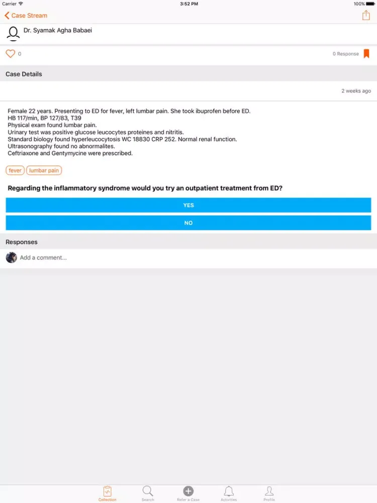 Referim | share a case, collaborate and promote your expertise iPad  스크린샷