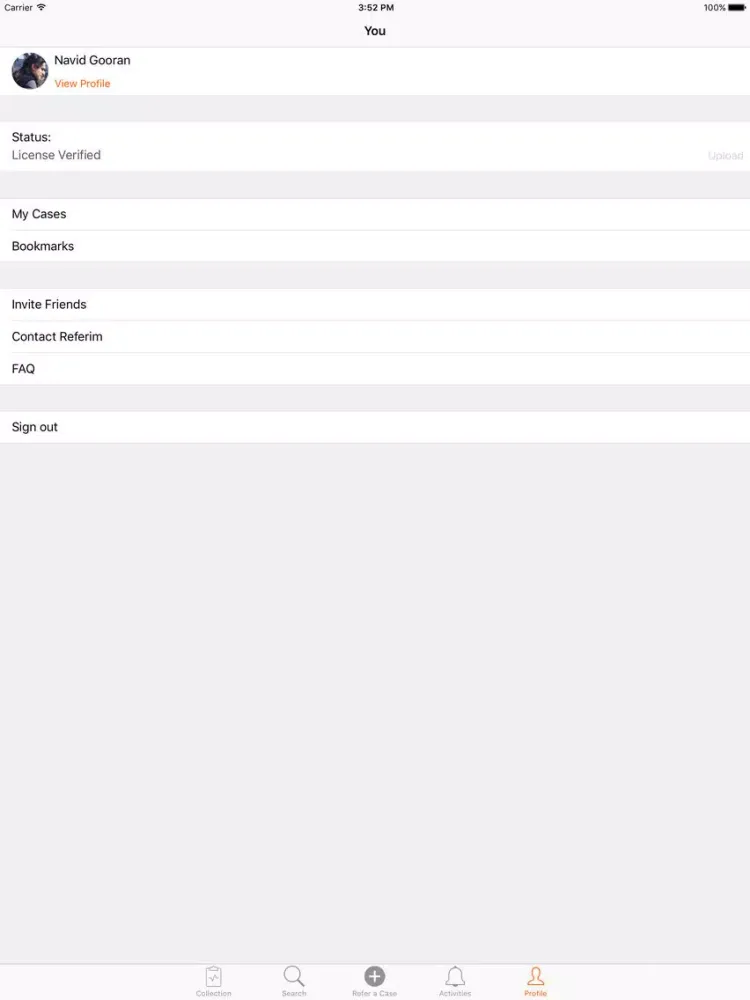 Referim | share a case, collaborate and promote your expertise iPad  스크린샷