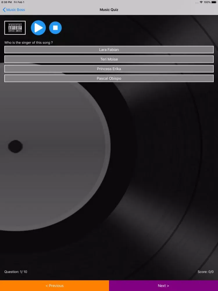 Music Boss Chanson française iPad  Screenshots
